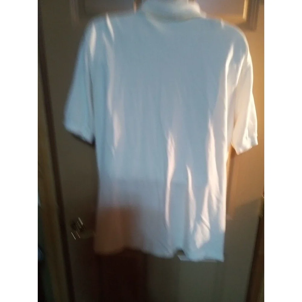 Polo Ralph Lauren Mens Shirt Cotton 2XL White w/ Blue Logo